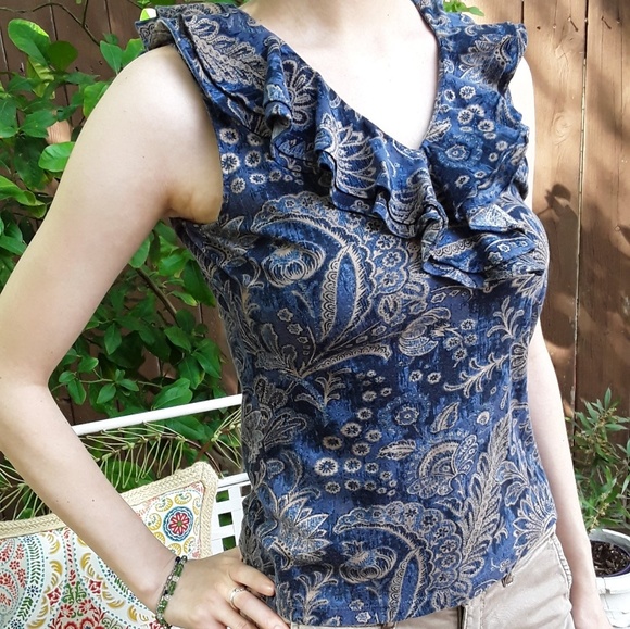 Ralph Lauren Ruffle Top - Picture 3 of 4